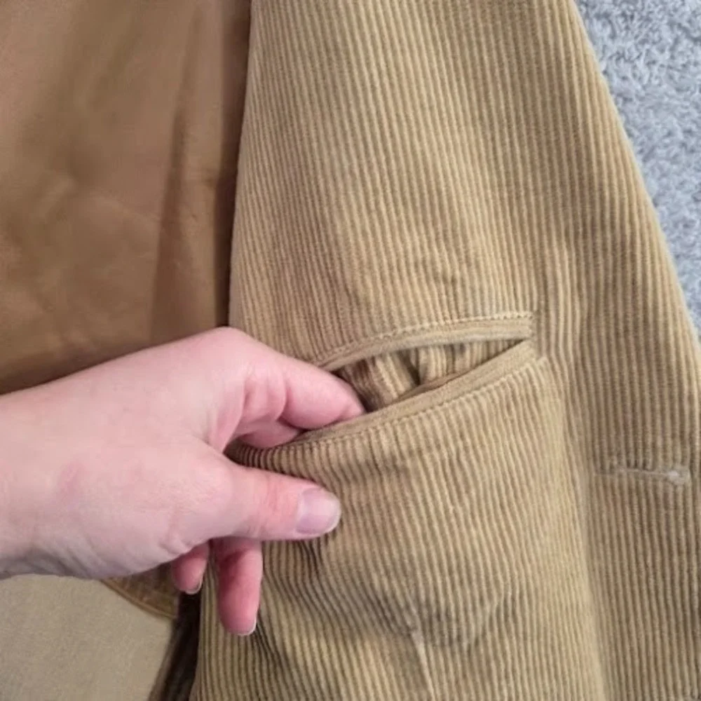 St Johns Bay Corduroy Blazer‎ Jacket Men's Medium Tan Classic Business Casual